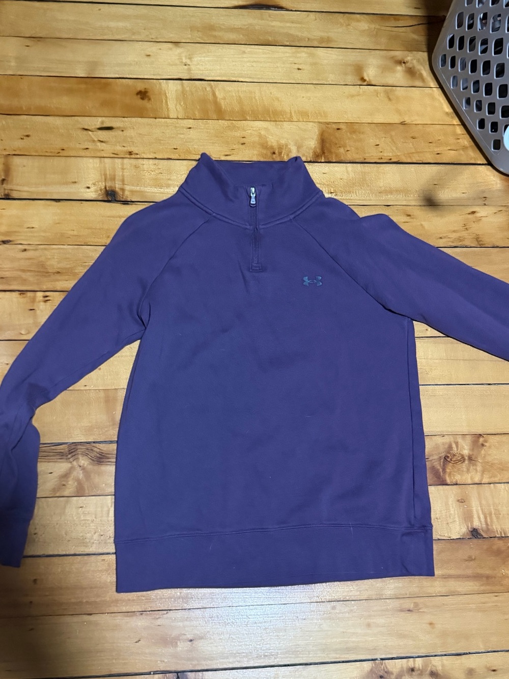 Under Armour 1/4 Zip Pullover Fleece Sweatshirt Women's Size S Heat Gear Purple